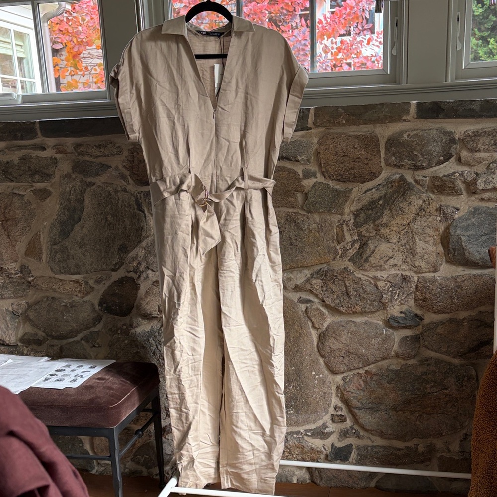 Zara Beige Midi Dress